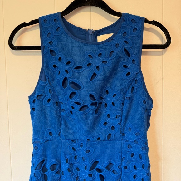 MAEVE Blue Lace Knit Dress - Picture 3 of 5
